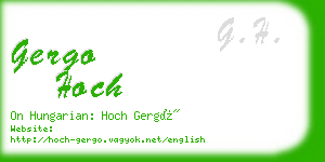 gergo hoch business card